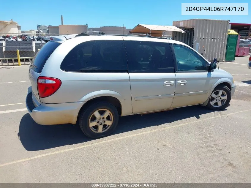 2D4GP44L06R747170 2006 Dodge Grand Caravan Sxt