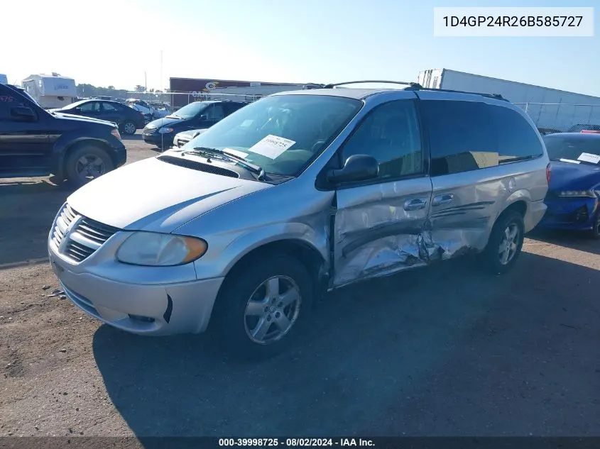 2006 Dodge Grand Caravan VIN: 1D4GP24R26B585727 Lot: 39998725