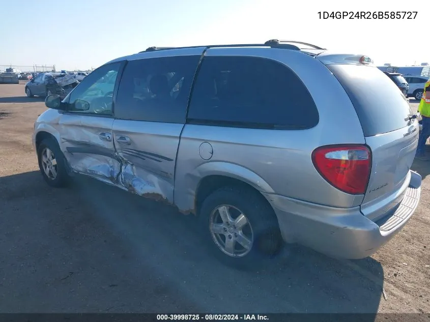 2006 Dodge Grand Caravan VIN: 1D4GP24R26B585727 Lot: 39998725