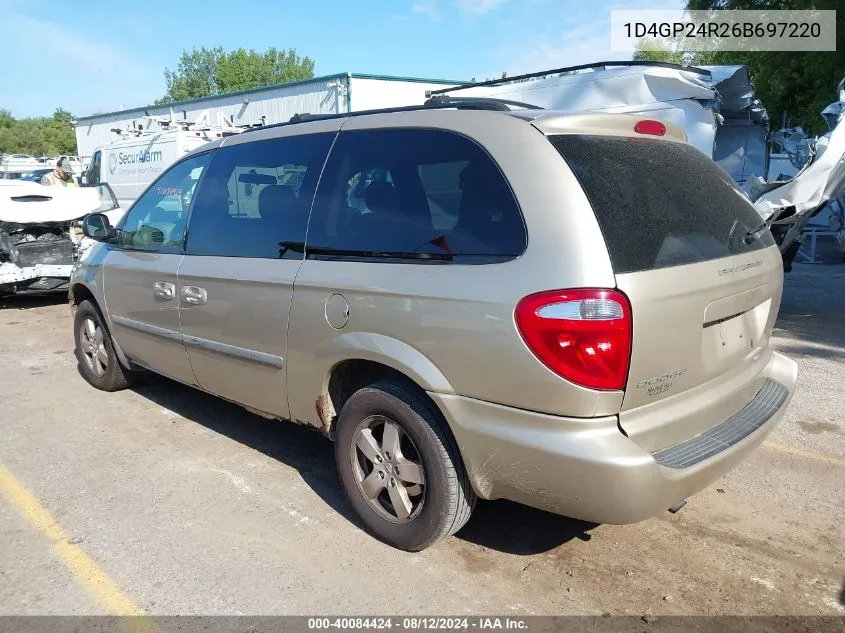 2006 Dodge Grand Caravan VIN: 1D4GP24R26B697220 Lot: 40084424