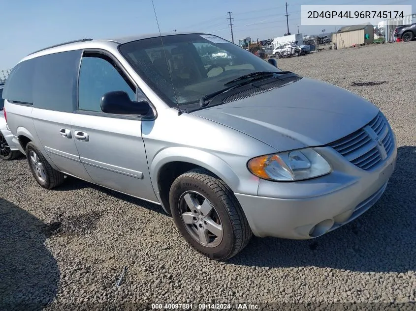 2006 Dodge Grand Caravan Sxt VIN: 2D4GP44L96R745174 Lot: 40097881