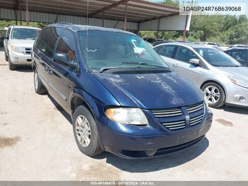 2006 Dodge Grand Caravan Se VIN: 1D4GP24R76B639068 Lot: 40149419