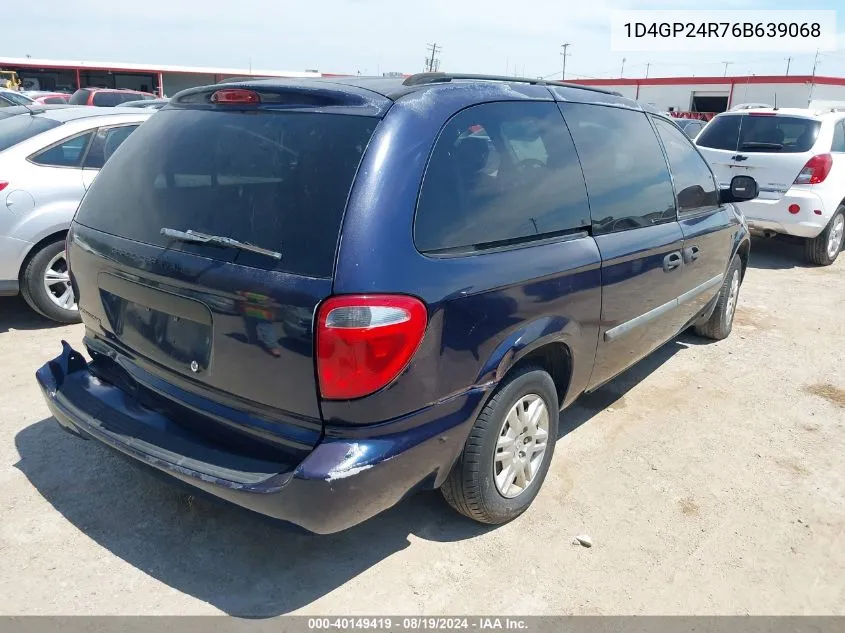 2006 Dodge Grand Caravan Se VIN: 1D4GP24R76B639068 Lot: 40149419