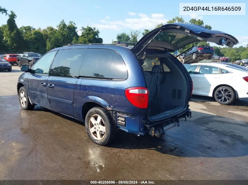 2006 Dodge Grand Caravan Sxt VIN: 2D4GP44L16R646509 Lot: 40255896