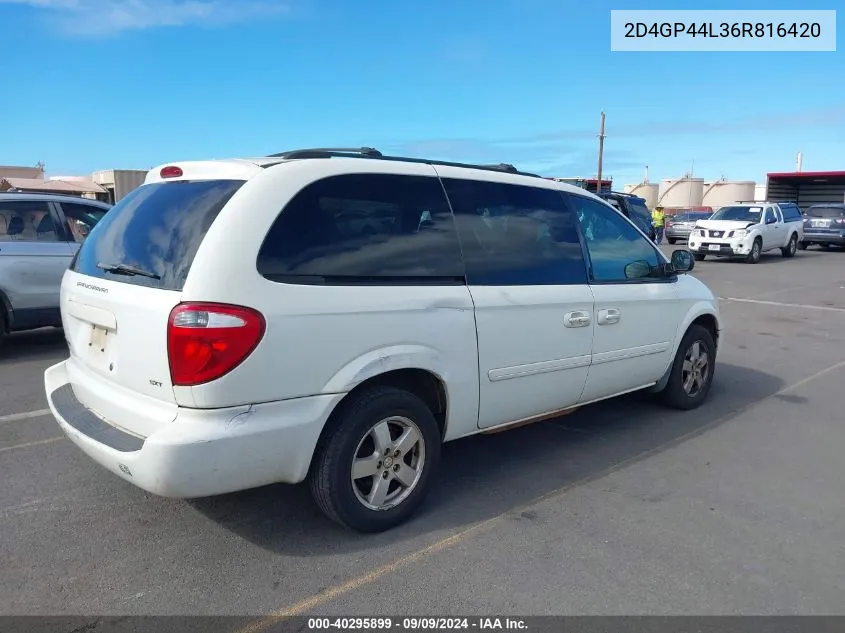 2D4GP44L36R816420 2006 Dodge Grand Caravan Sxt