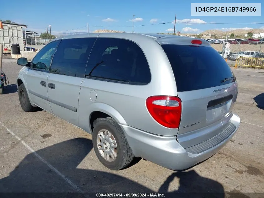 1D4GP24E16B749966 2006 Dodge Grand Caravan Se