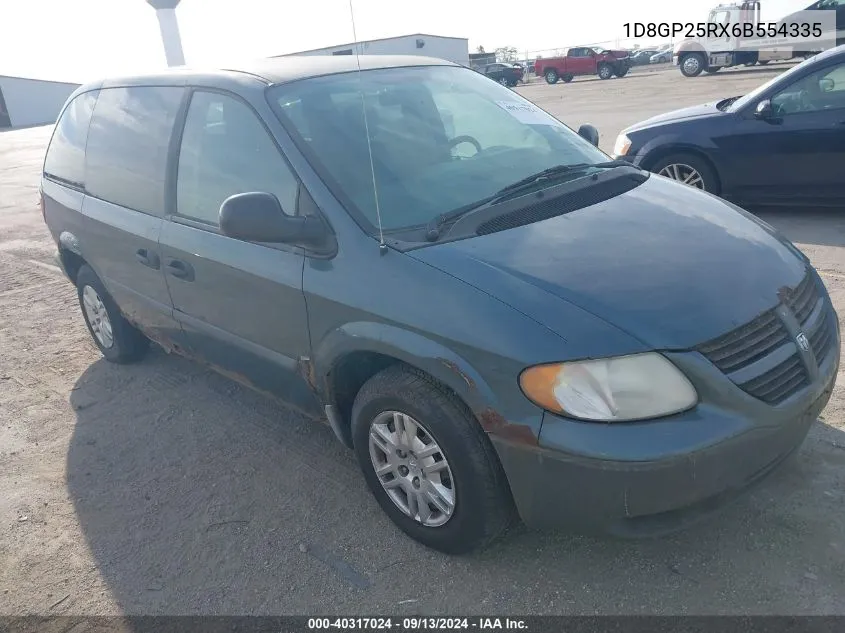 2006 Dodge Caravan Se VIN: 1D8GP25RX6B554335 Lot: 40317024