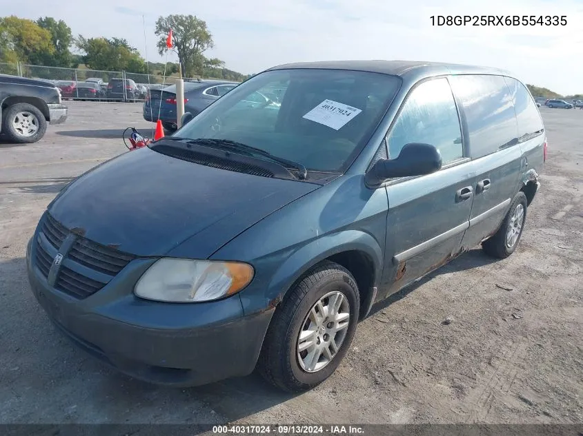 2006 Dodge Caravan Se VIN: 1D8GP25RX6B554335 Lot: 40317024