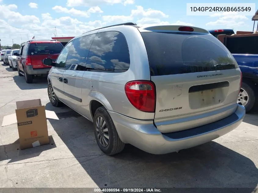 2006 Dodge Grand Caravan Se VIN: 1D4GP24RX6B665549 Lot: 40398594