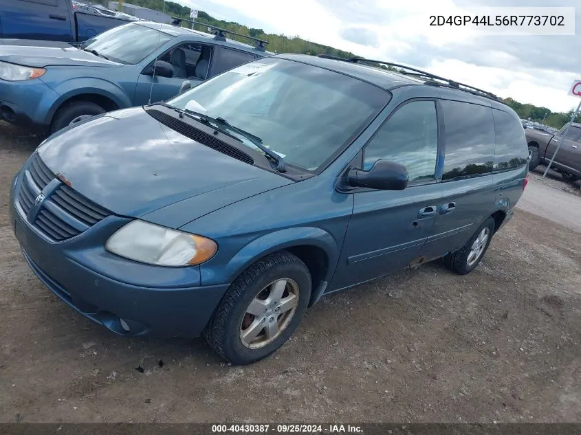 2006 Dodge Grand Caravan Sxt VIN: 2D4GP44L56R773702 Lot: 40430387