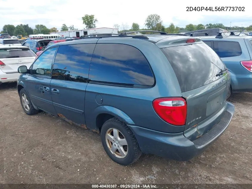 2006 Dodge Grand Caravan Sxt VIN: 2D4GP44L56R773702 Lot: 40430387