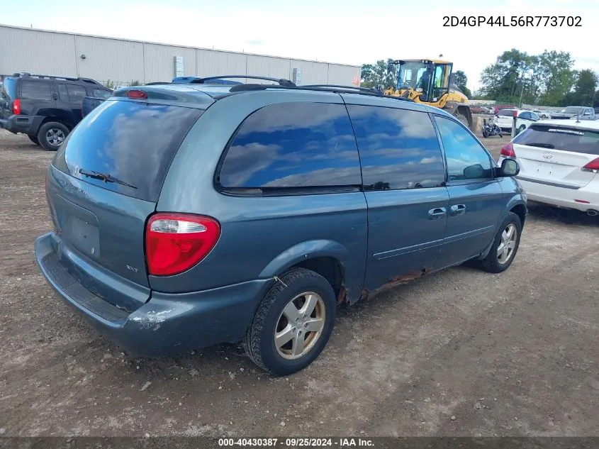 2006 Dodge Grand Caravan Sxt VIN: 2D4GP44L56R773702 Lot: 40430387