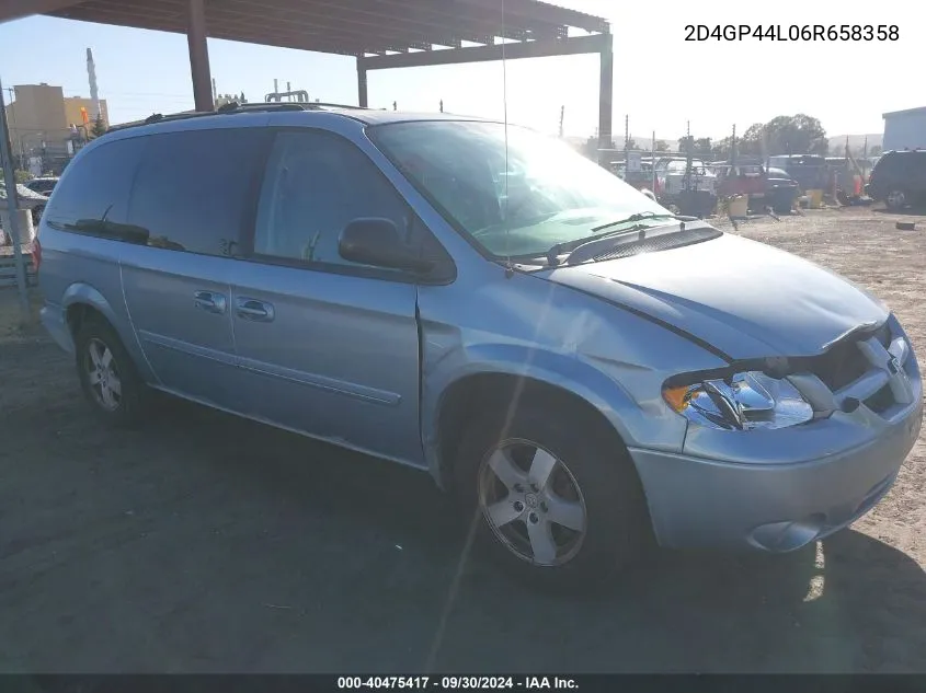 2006 Dodge Grand Caravan Sxt VIN: 2D4GP44L06R658358 Lot: 40475417