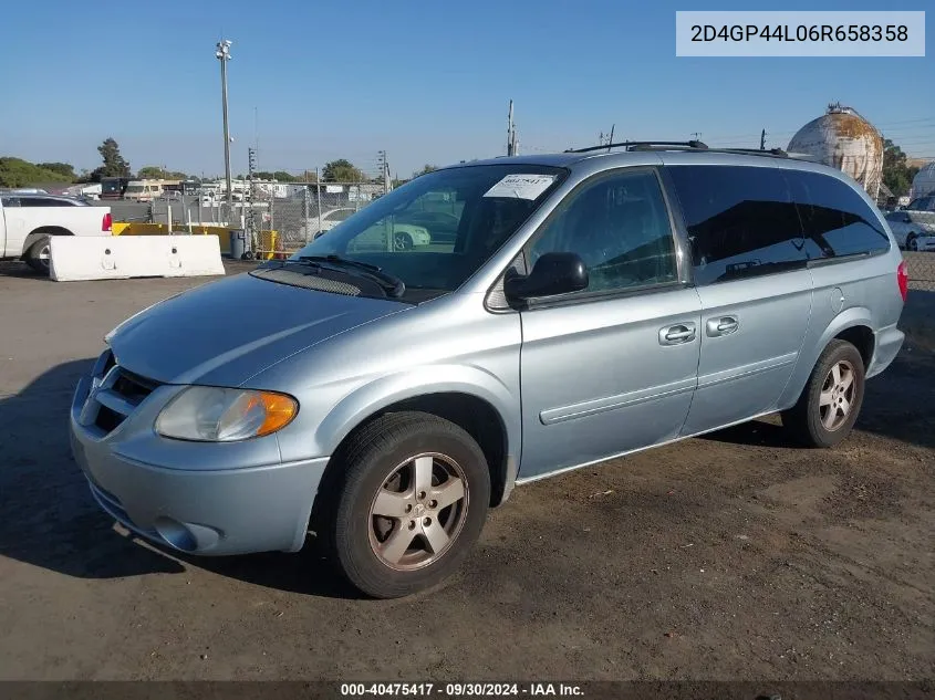 2006 Dodge Grand Caravan Sxt VIN: 2D4GP44L06R658358 Lot: 40475417