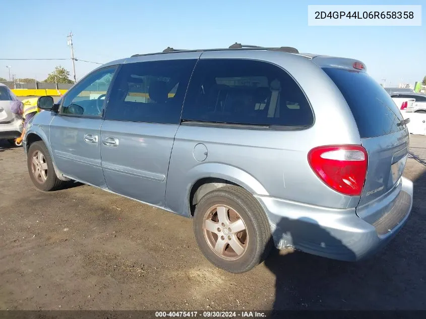 2006 Dodge Grand Caravan Sxt VIN: 2D4GP44L06R658358 Lot: 40475417