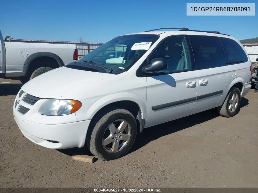 2006 Dodge Grand Caravan VIN: 1D4GP24R86B708091 Lot: 40495627