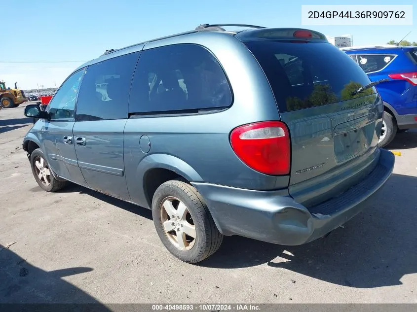 2006 Dodge Grand Caravan Sxt VIN: 2D4GP44L36R909762 Lot: 40498593