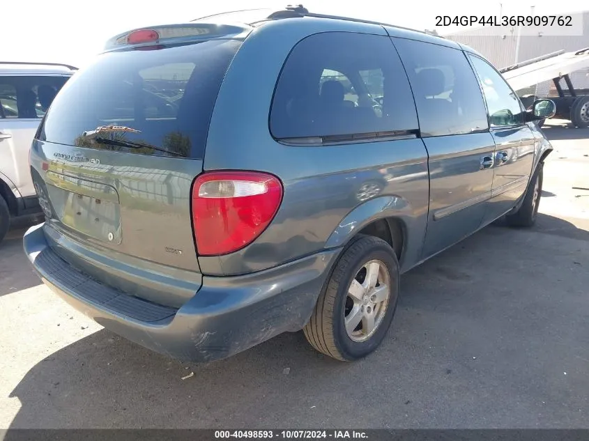 2006 Dodge Grand Caravan Sxt VIN: 2D4GP44L36R909762 Lot: 40498593