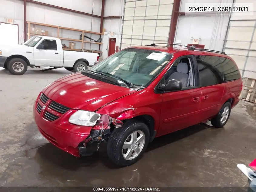 2006 Dodge Grand Caravan Sxt VIN: 2D4GP44LX6R857031 Lot: 40555197