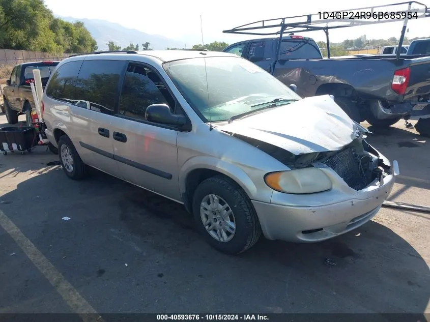 2006 Dodge Grand Caravan Se VIN: 1D4GP24R96B685954 Lot: 40593676