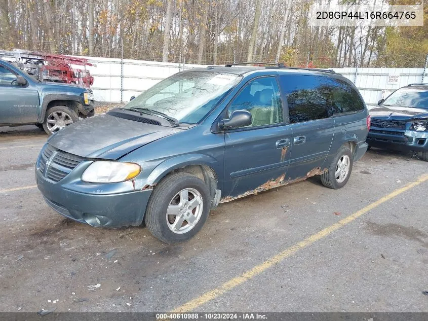 2006 Dodge Grand Caravan Sxt VIN: 2D8GP44L16R664765 Lot: 40610988