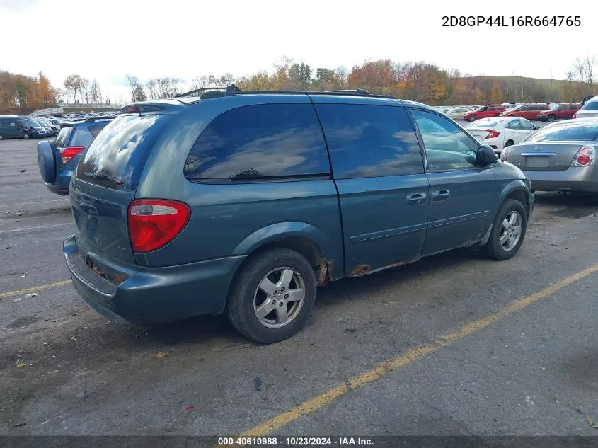 2D8GP44L16R664765 2006 Dodge Grand Caravan Sxt