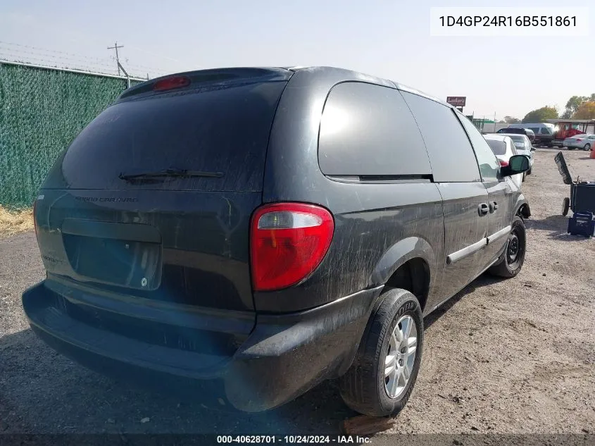 1D4GP24R16B551861 2006 Dodge Grand Caravan