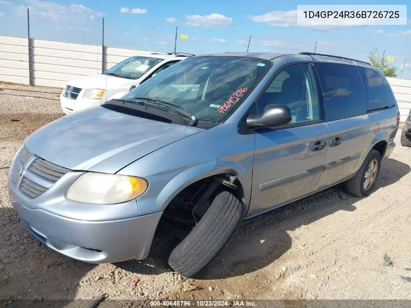 2006 Dodge Grand Caravan Se VIN: 1D4GP24R36B726725 Lot: 40645796