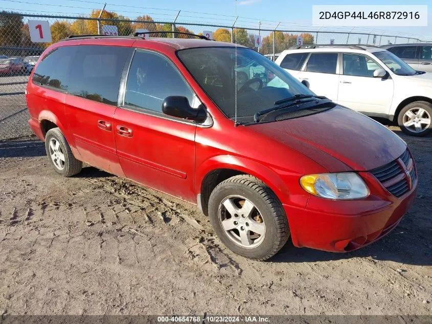 2006 Dodge Grand Caravan Sxt VIN: 2D4GP44L46R872916 Lot: 40654768