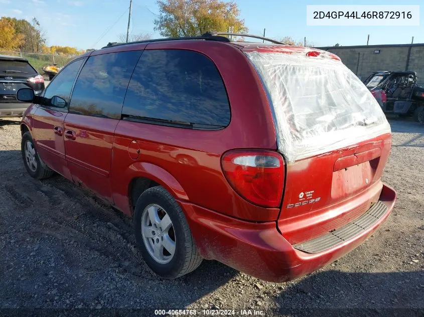 2006 Dodge Grand Caravan Sxt VIN: 2D4GP44L46R872916 Lot: 40654768