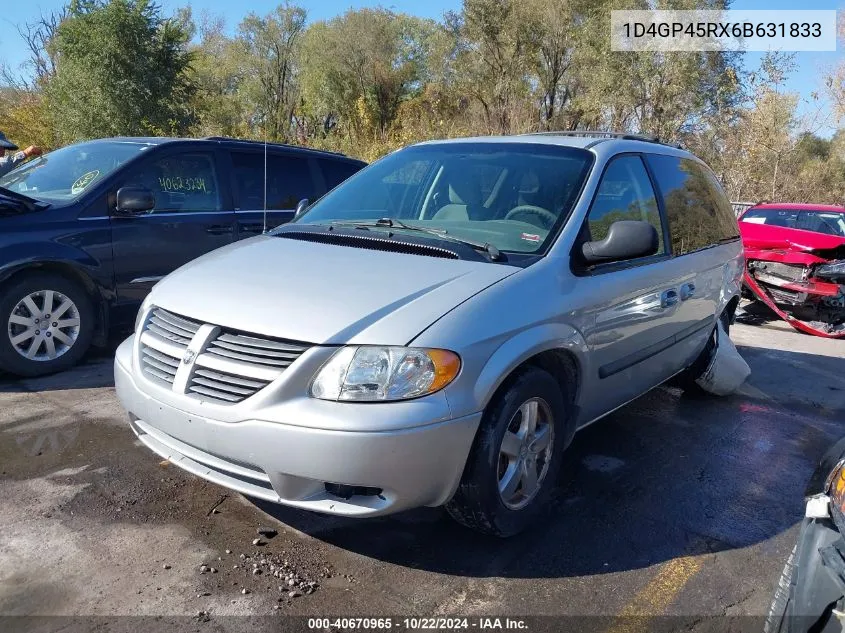 2006 Dodge Caravan Sxt VIN: 1D4GP45RX6B631833 Lot: 40670965