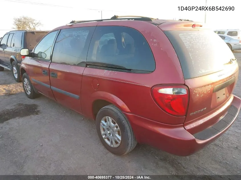 1D4GP24RX6B542690 2006 Dodge Grand Caravan Se