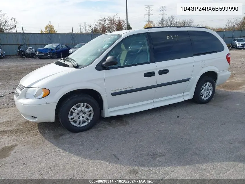 2006 Dodge Grand Caravan Se VIN: 1D4GP24RX6B599990 Lot: 40698314