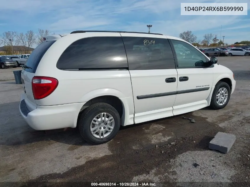 2006 Dodge Grand Caravan Se VIN: 1D4GP24RX6B599990 Lot: 40698314