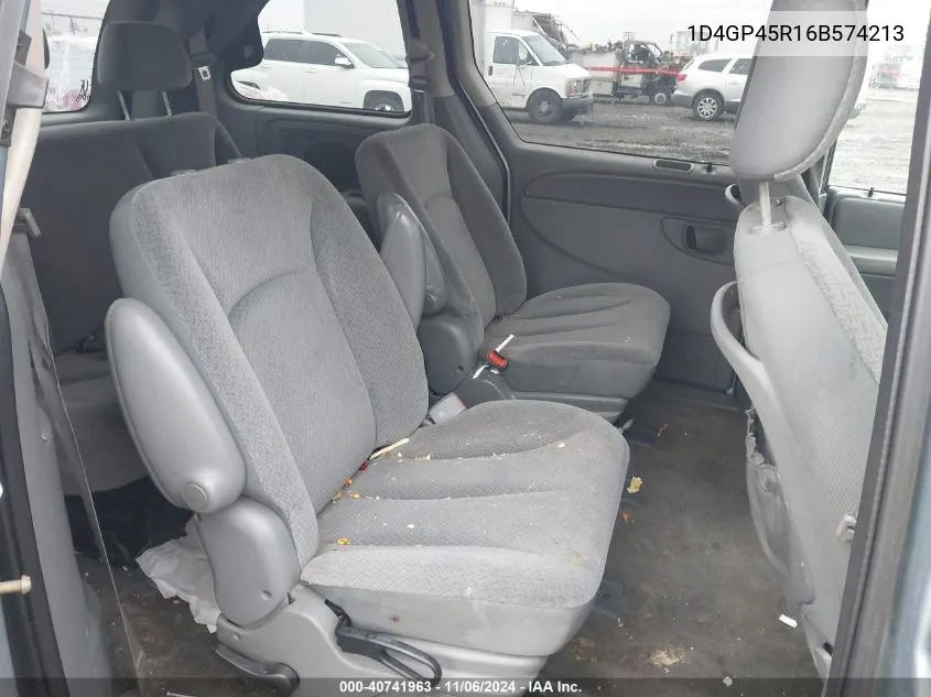 2006 Dodge Caravan Sxt VIN: 1D4GP45R16B574213 Lot: 40741963