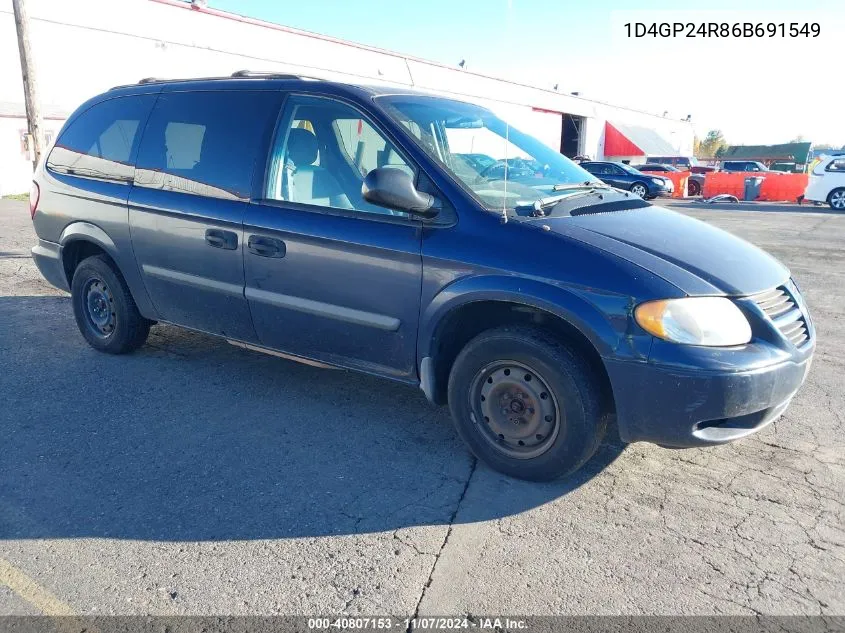 2006 Dodge Grand Caravan Se VIN: 1D4GP24R86B691549 Lot: 40807153