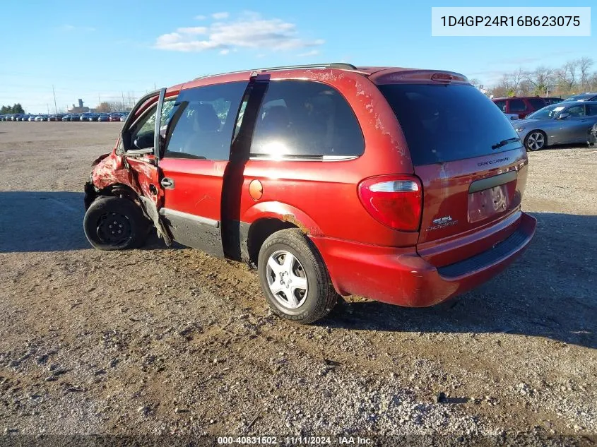 2006 Dodge Grand Caravan Se VIN: 1D4GP24R16B623075 Lot: 40831502