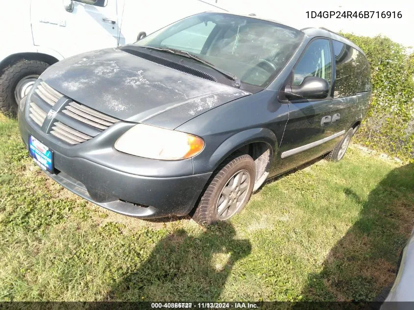 2006 Dodge Grand Caravan Se VIN: 1D4GP24R46B716916 Lot: 40866727