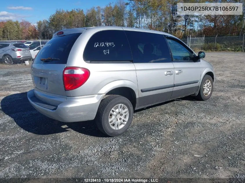 2007 Dodge Caravan VIN: 1D4GP25RX7B106597 Lot: 12128413