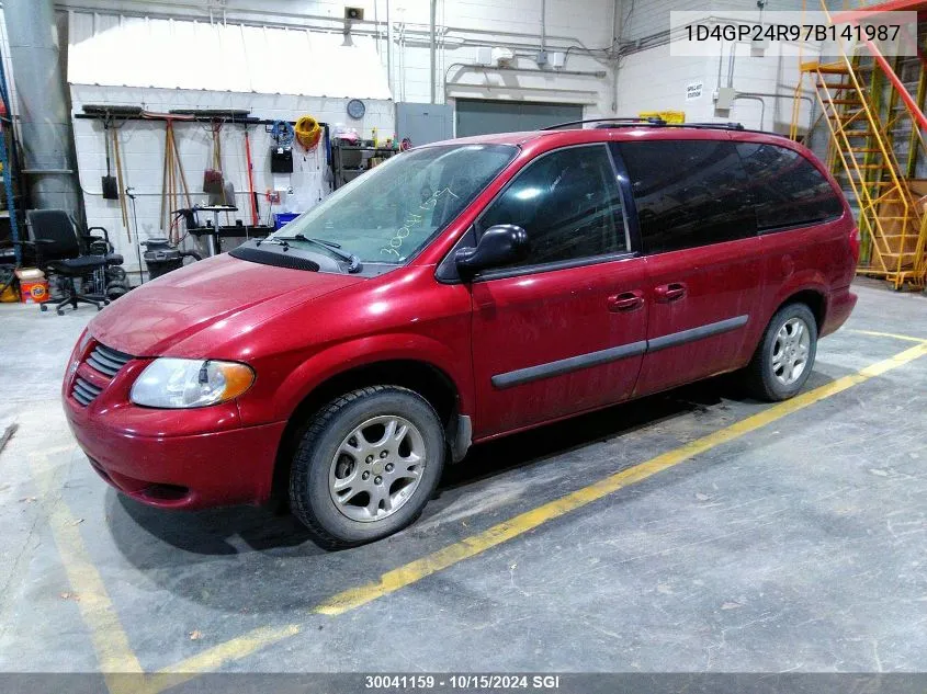 2007 Dodge Grand Caravan Se VIN: 1D4GP24R97B141987 Lot: 30041159