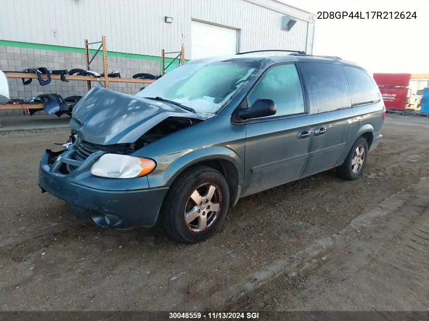 2007 Dodge Grand Caravan Sxt VIN: 2D8GP44L17R212624 Lot: 30048559