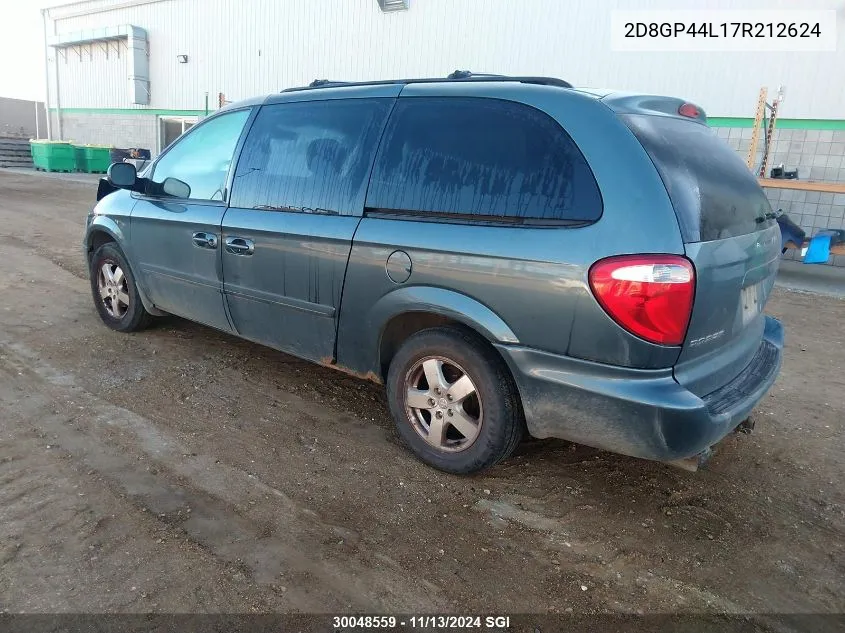 2007 Dodge Grand Caravan Sxt VIN: 2D8GP44L17R212624 Lot: 30048559