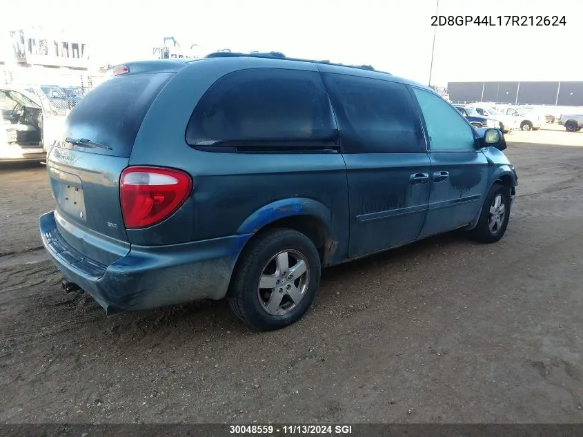 2007 Dodge Grand Caravan Sxt VIN: 2D8GP44L17R212624 Lot: 30048559