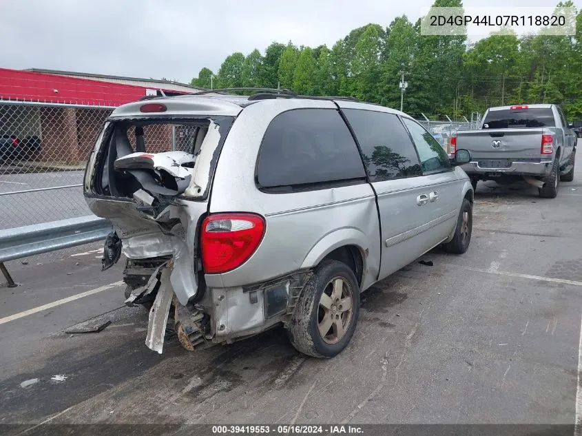 2D4GP44L07R118820 2007 Dodge Grand Caravan Sxt