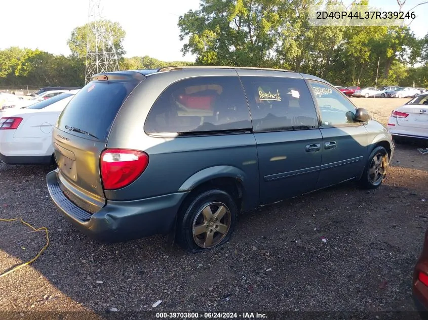 2007 Dodge Grand Caravan Sxt VIN: 2D4GP44L37R339246 Lot: 39703800