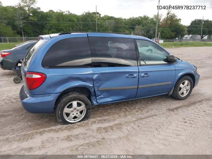 2007 Dodge Caravan Sxt VIN: 1D4GP45R97B237712 Lot: 39758437