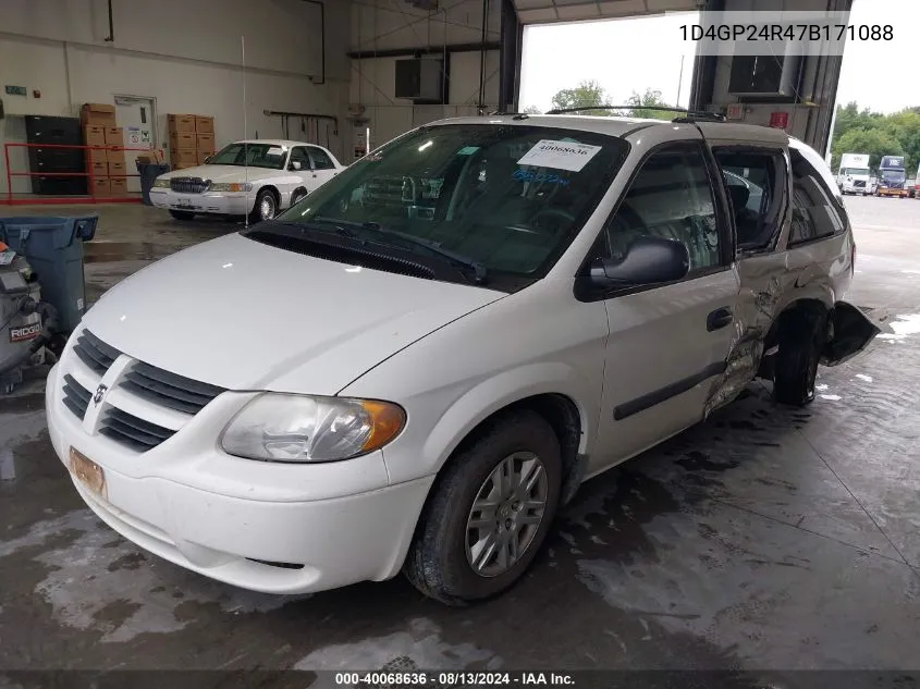 2007 Dodge Grand Caravan Se VIN: 1D4GP24R47B171088 Lot: 40068636