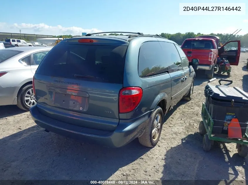 2007 Dodge Grand Caravan Sxt VIN: 2D4GP44L27R146442 Lot: 40078448