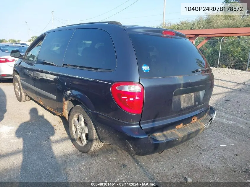 1D4GP24R07B178572 2007 Dodge Grand Caravan Se