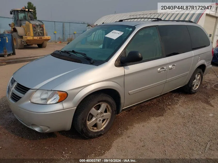 2D4GP44L87R172947 2007 Dodge Grand Caravan Sxt